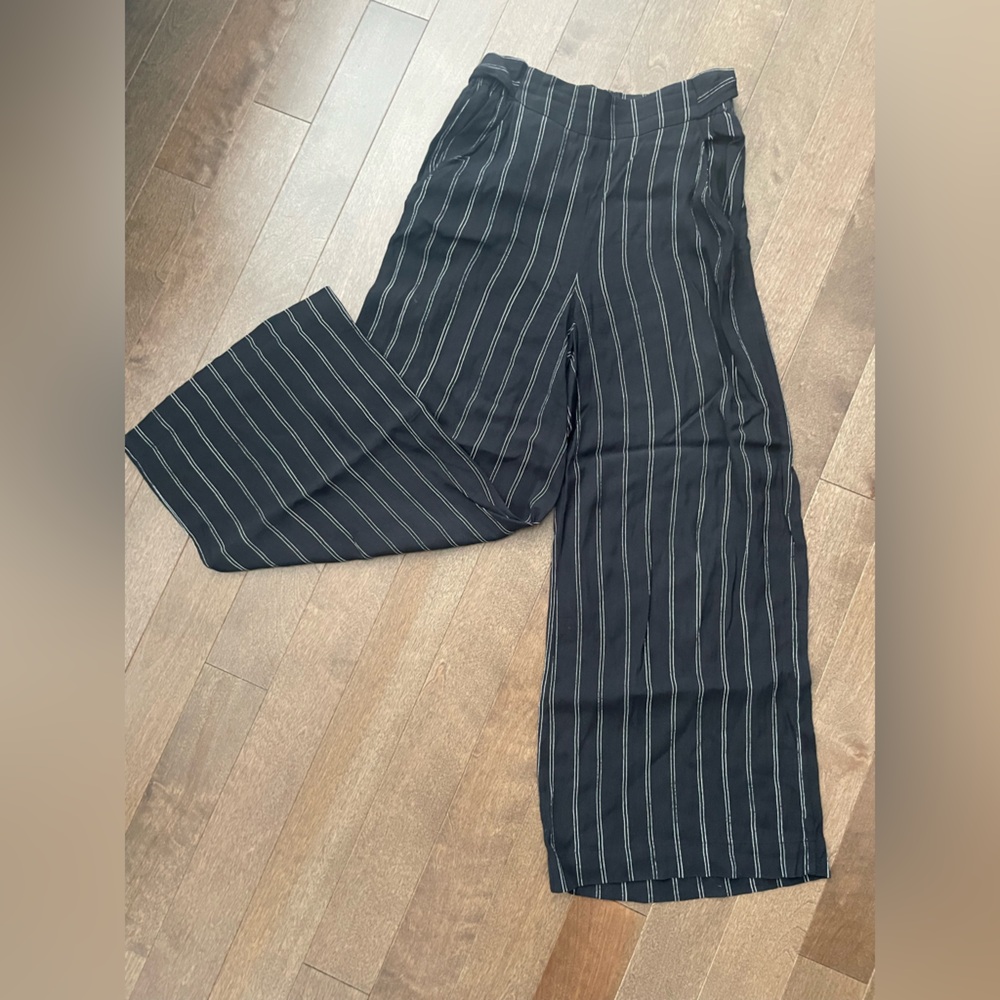 Wilfred Black Pinstripe Dress Pants